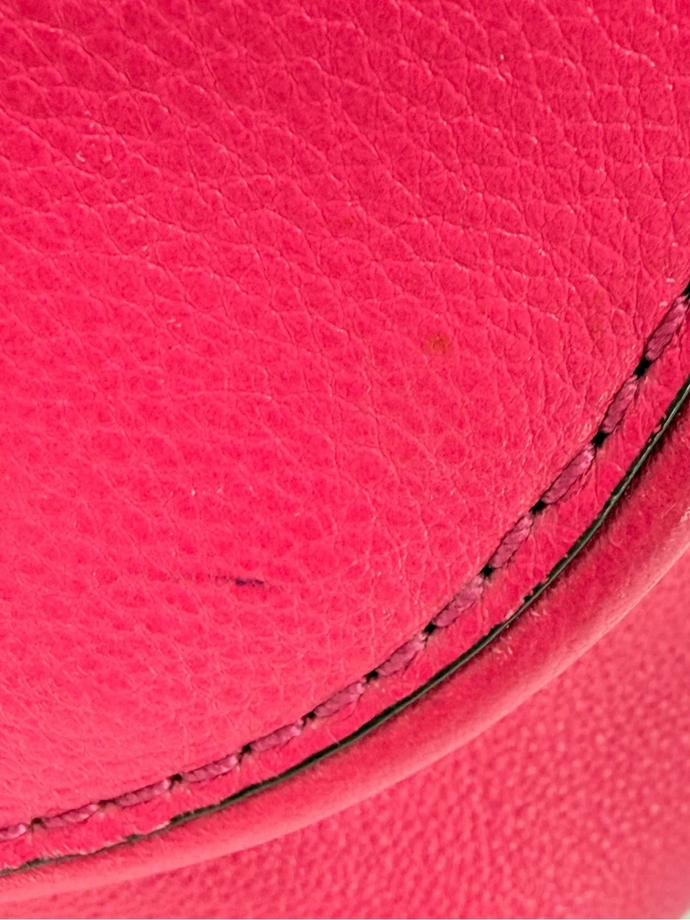 MICHAEL KORS Hot Pink Leather Hobo Shoulder Bag Gold MK Logo
